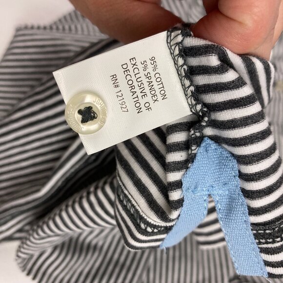 NWT Johnnie-O Hanging Out Polo Men's Size Small Gray White Striped - Picture 10 of 10